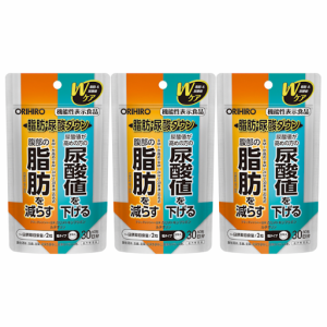 2袋】尿酸と脂肪のダブルバスター90粒（約30日分）サプリメント えらい